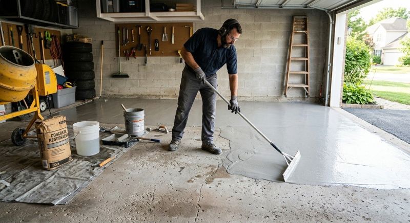 Basement Concrete Resurfacing in West Des Moines, IA