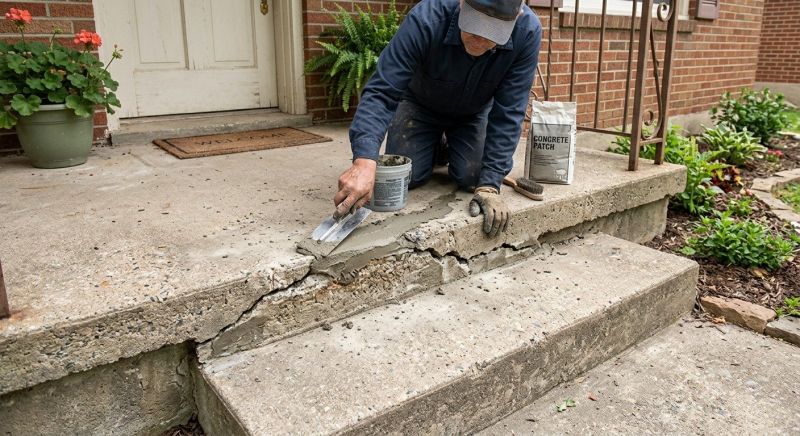 Cracked Stairs Repair in Corpus Christi, TX